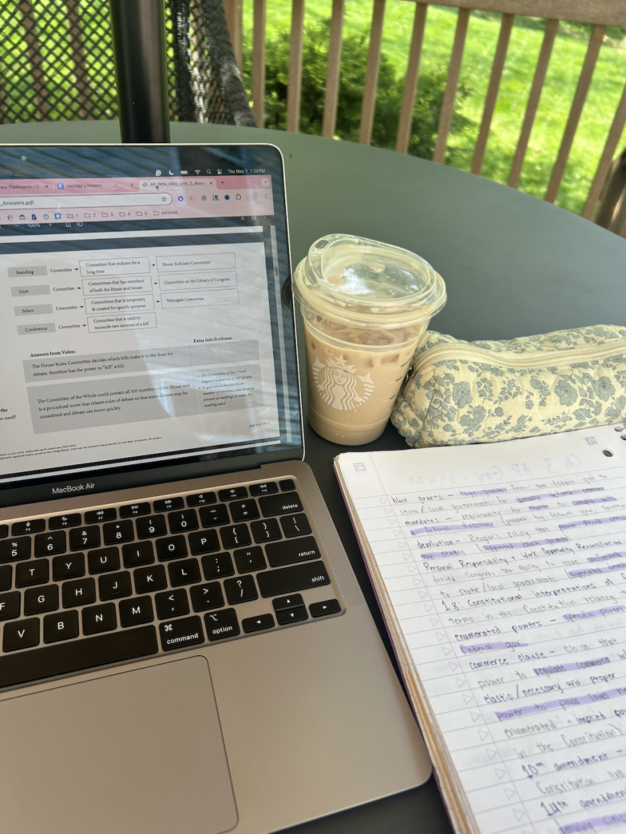 Students intensify their focus as AP test season approaches, taking time out of their busy schedules to balance preparation and relaxation.